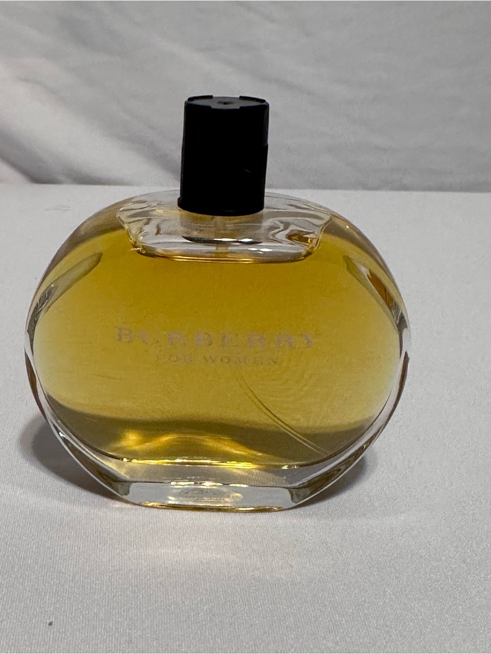 Burberry Women's Oval Perfume Bottle in Golden Amber with Black Cap